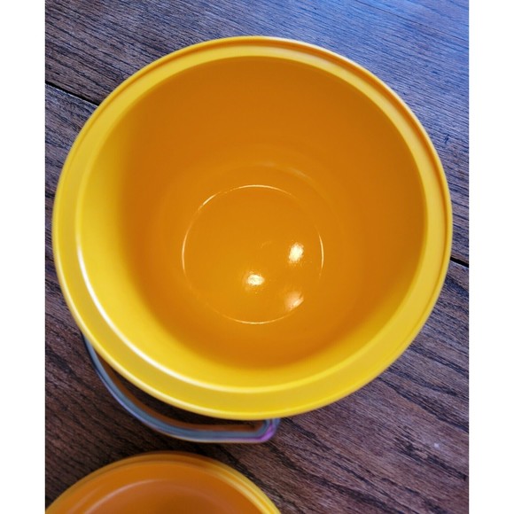 Fun Vintage 60s Mod Ice Bucket Hard Plastic with Tubular Chrome Handle - Picture 5 of 7